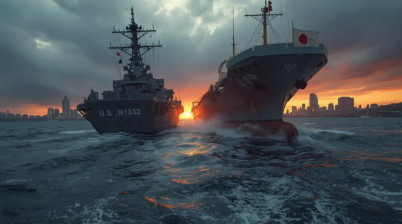 US Navy Ship Collides in Tokyo Bay